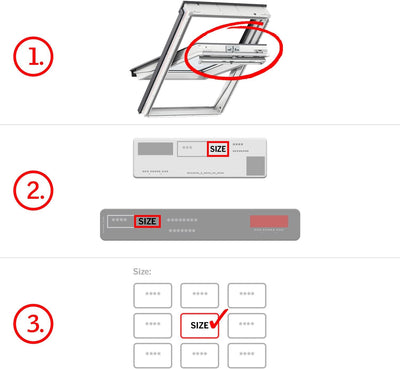 VELUX Original Jalousie Silberne Seitenschienen, M06, Silber Gebürstet M06, M35 Silber Gebürstet, M0