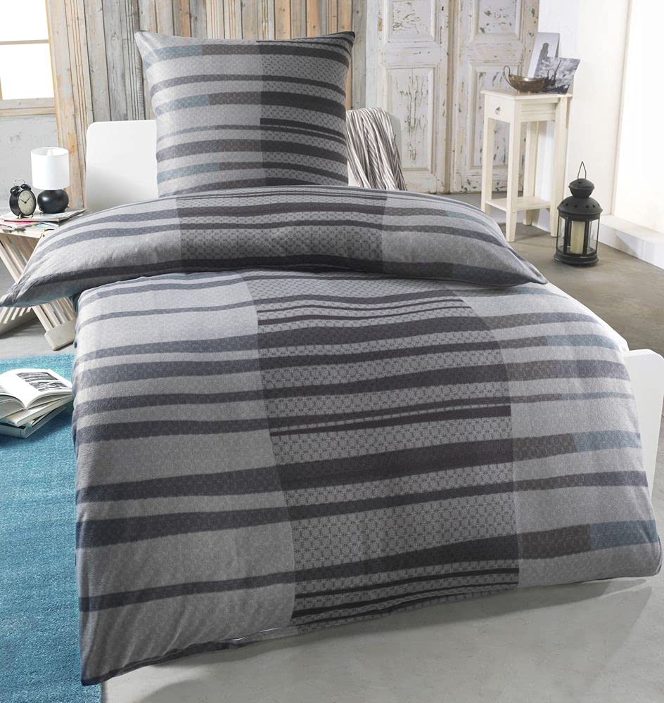 DreamHome Warme Winter Microfaser Thermo Fleece Bettwäsche 135x200 155x220 200x200 Moderne, Grösse:2