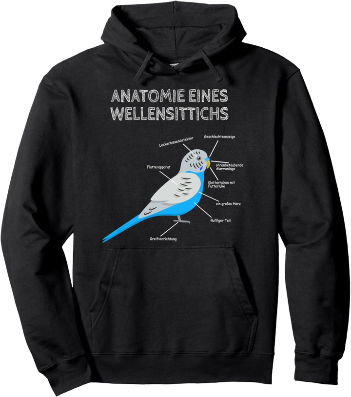Anatomie eines Wellensittich Pullover Hoodie