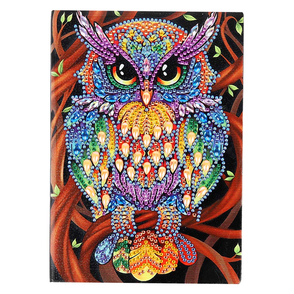 DIY Diamond Painting Notizbücher Blanko Eule Malen nach Zahlen Kits Kreatives A5 Tagebuch Buch Kunst