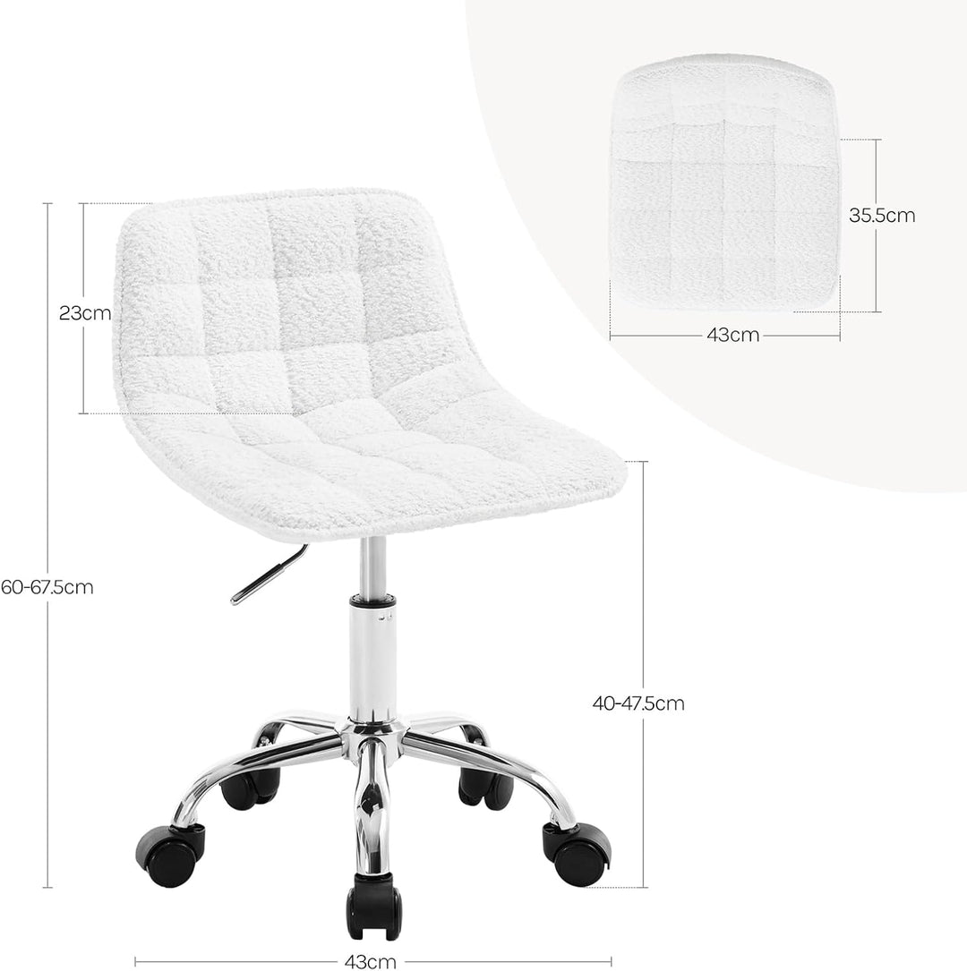 WOLTU Schreibtischstuhl Kinder, Schminkstuhl Sitzhocker Rollhocker Arbeitshocker, 360° drehbar höhen
