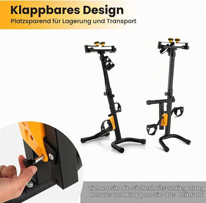 KOMFOTTEU Heimtrainer Fahrrad Multifunktional für Senioren, Pedaltrainer Arm- und Beintrainer, verst
