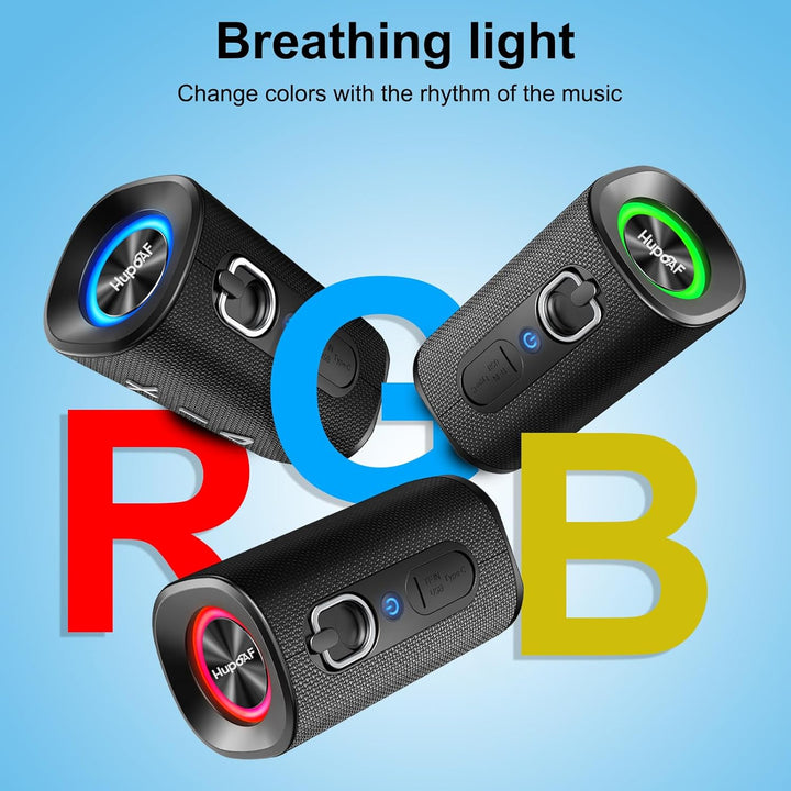 Bluetooth Lautsprecher mit Licht, Musikbox Bluetooth 5.4, 30W Max Dual Lautsprecher,30 Std Akku,Bass