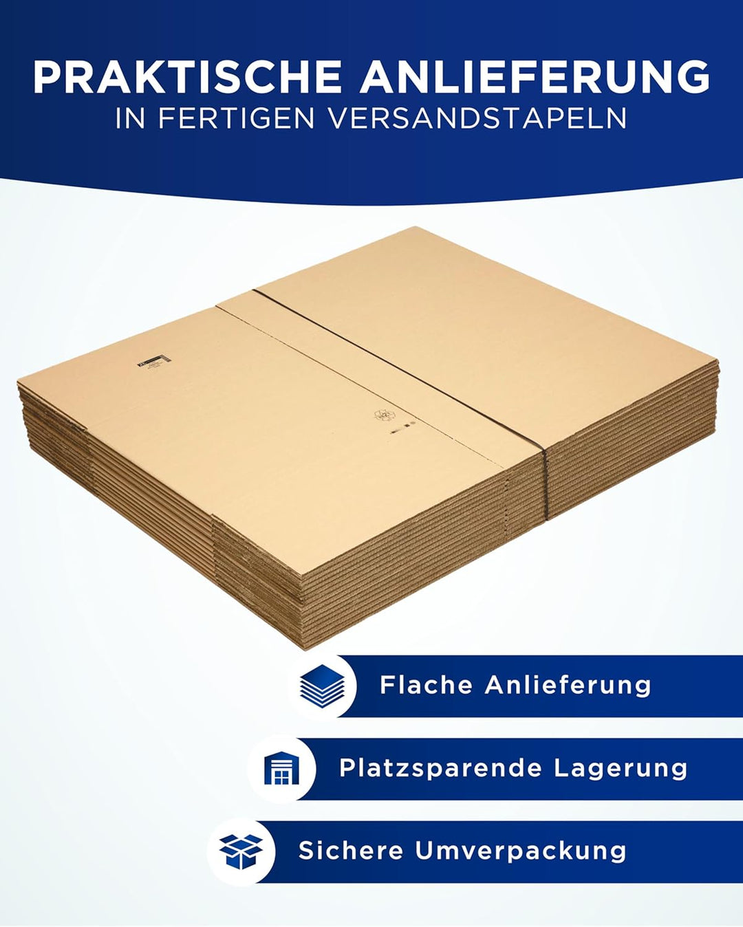 5 Kartons 600 x 500 x 400 mm für DPD und DHL Versand 2 Wellig