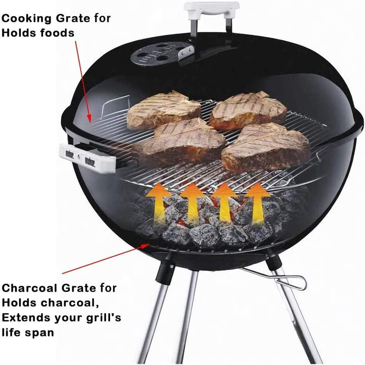 Denmay 7431 34,3 cm Durchmesser Runder Grillrost für 37 cm Dia Weber One-Touch, Bar-B-Wasserkocher,