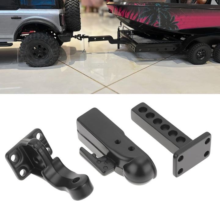 1Set 1:10 RC Crawler Anhängerhaken + Drop Hitch Aufnahme für 1/10 SCX10 90046 90047 Kompatibel mit T