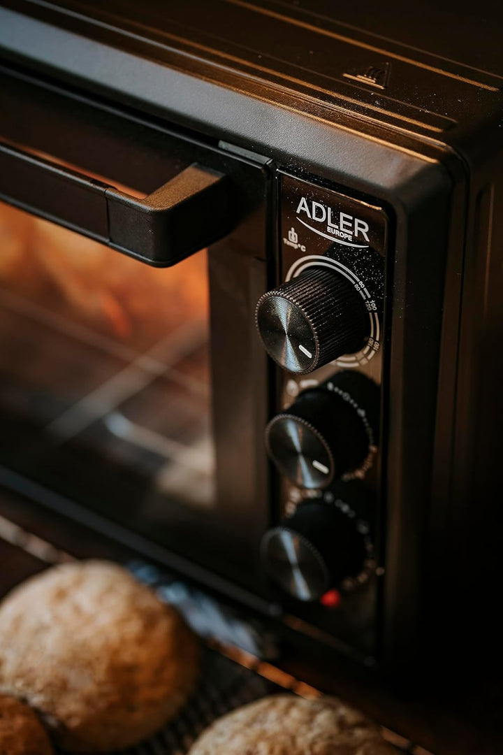 Adler Europe AD 6023 Minibackofen Elektrischer Ofen mit einem Fassungsvermögen von 26 L und Konvekti