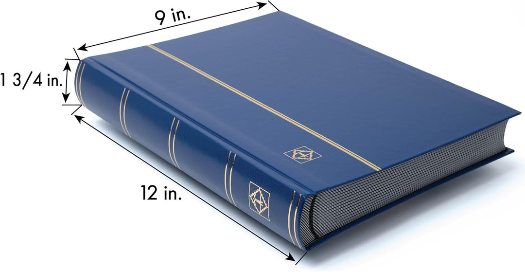 Leuchtturm 301419 Briefmarken-Sammel-Album, Einsteckbuch Premium, DIN A4, 64 Schwarze Seiten, wattie