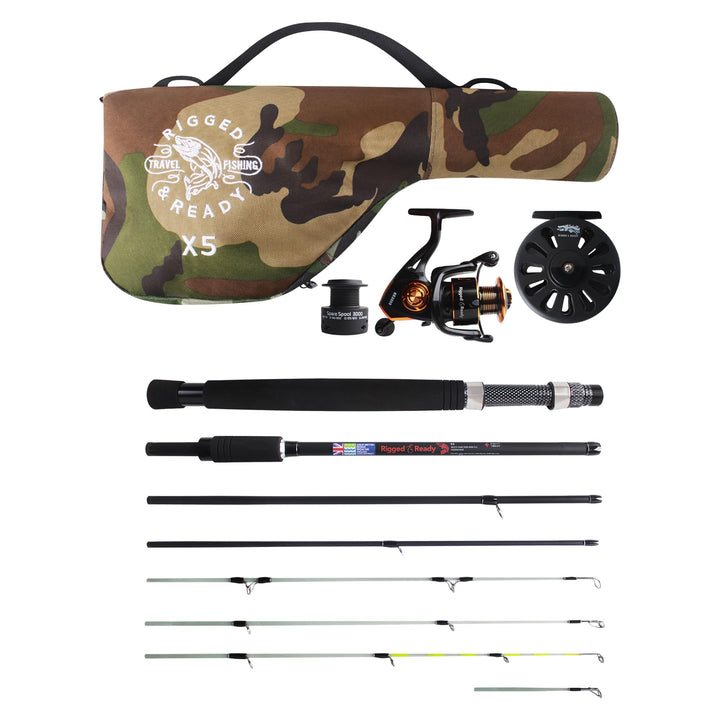 X5 Series Travel Fishing Rod &amp; Case (X5 Max, Travel &amp; Combo) - Nano-Carbon Fishing Rod Combinations