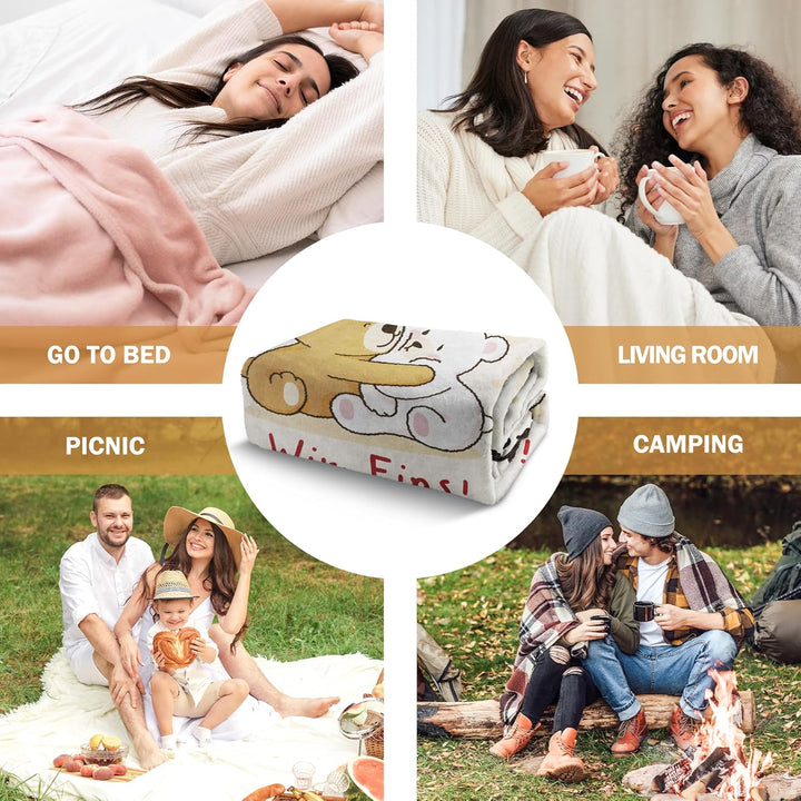 musaecoin Valentinstagsgeschenk für Ihn Sie, Geschenk für Sie ihn, Geschenk für Paar- Kuscheldecke,