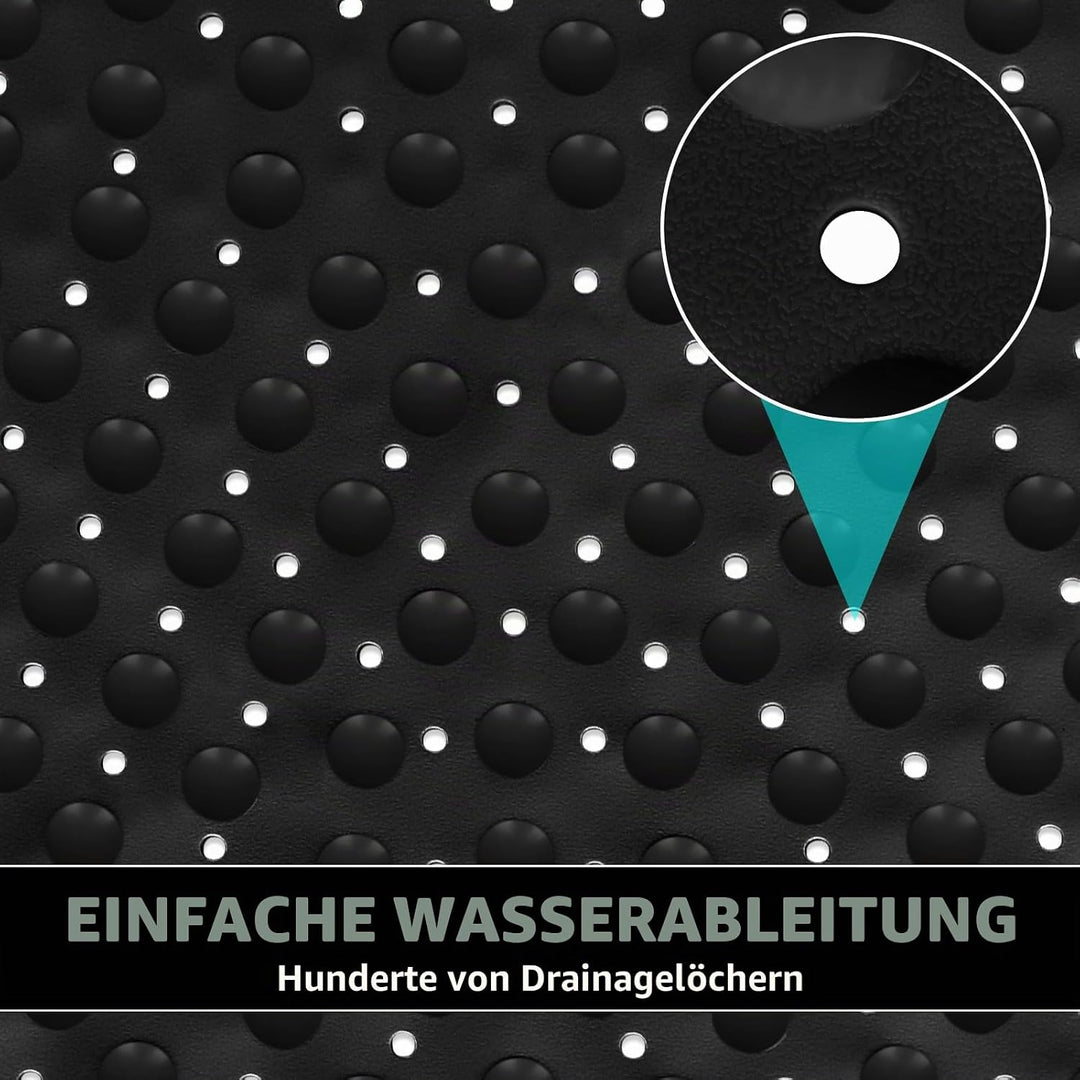 Duschmatte rutschfest Eckduschmatte 70 * 70cm, Duscheinlage Dreieckig mit Saugnäpfe für Eckdusche, D