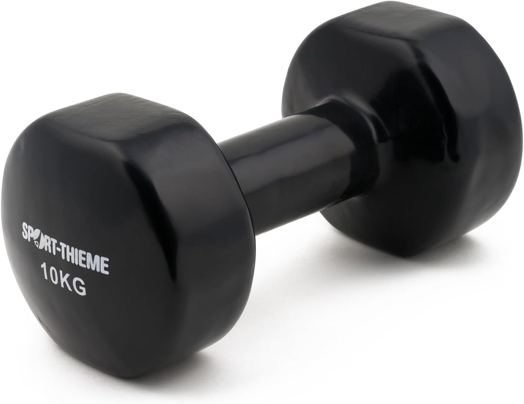 Sport-Thieme Vinyl Kurzhantel | Gummierte Hexagonal Fausthantel aus Gusseisen | In acht Varianten: 3