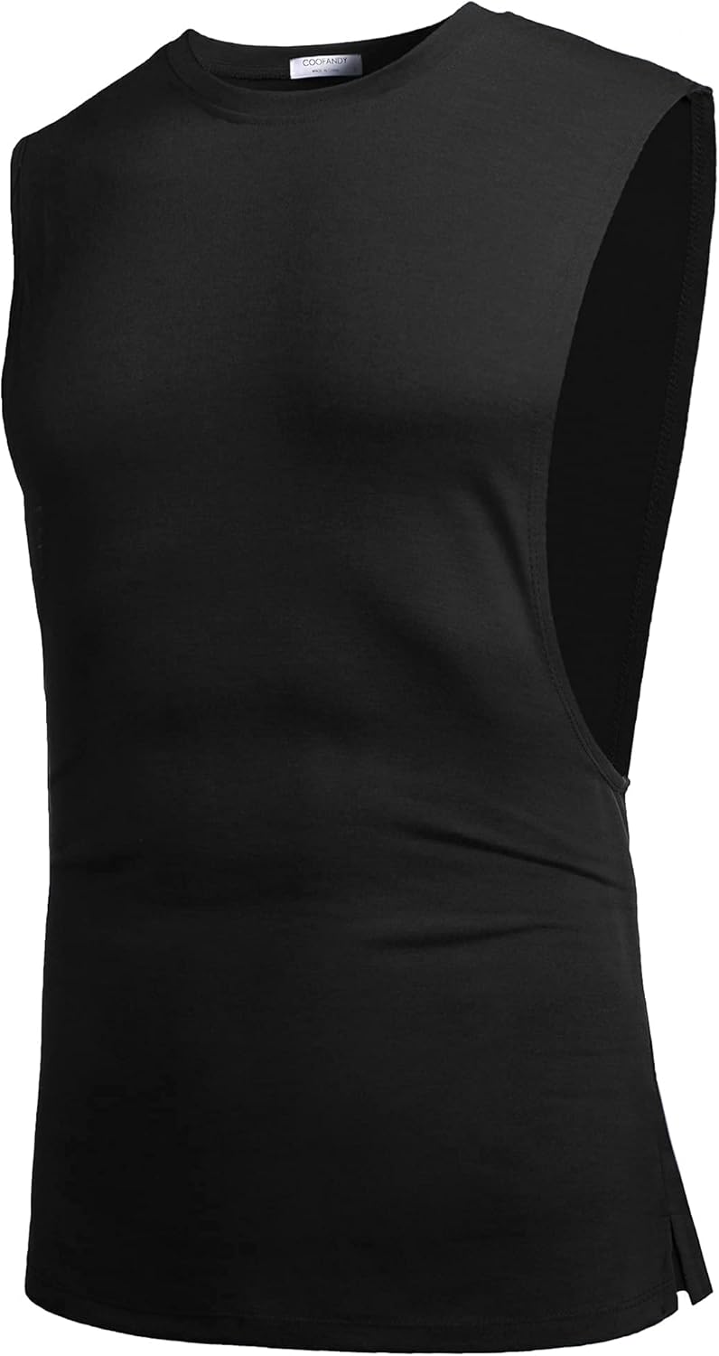 COOFANDY Tank Top Herren Gym Bodybuilding Shirts Ärmellose Muskelshirts Männer S Schwarz(1 Stück), S