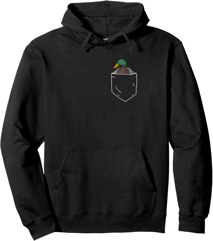 Ente in Brusttasche Ente in Vordertasche Pullover Hoodie