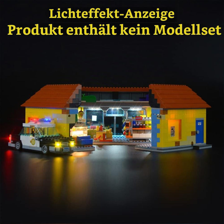 GEAMENT LED Licht-Set Kompatibel mit Lego Simpsons (The Kwik-E-Mart) - Beleuchtungsset für The Simps