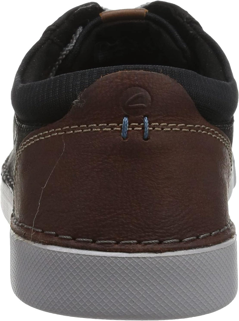 Clarks Herren Gereld Lace Sneaker 41.5 EU Schwarzes Leder, 41.5 EU Schwarzes Leder