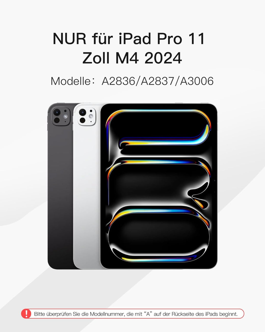 Inateck Hülle mit Tastatur für iPad Pro 11 2024,Ace-Touch Tastatur mit Touchpad für iPad Pro 11 Zoll