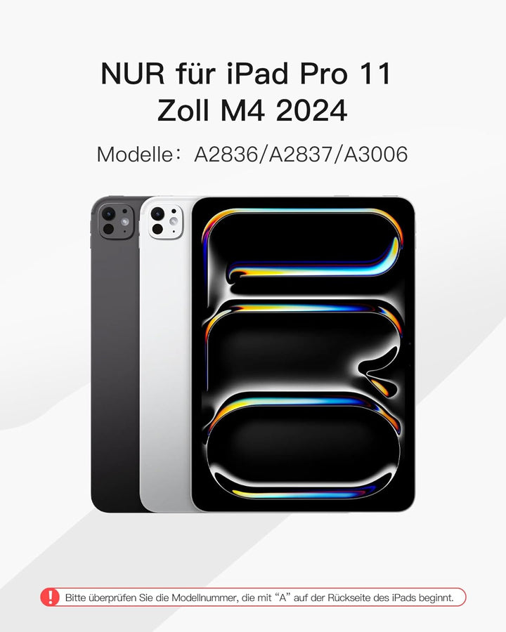 Inateck Hülle mit Tastatur für iPad Pro 11 2024,Ace-Touch Tastatur mit Touchpad für iPad Pro 11 Zoll