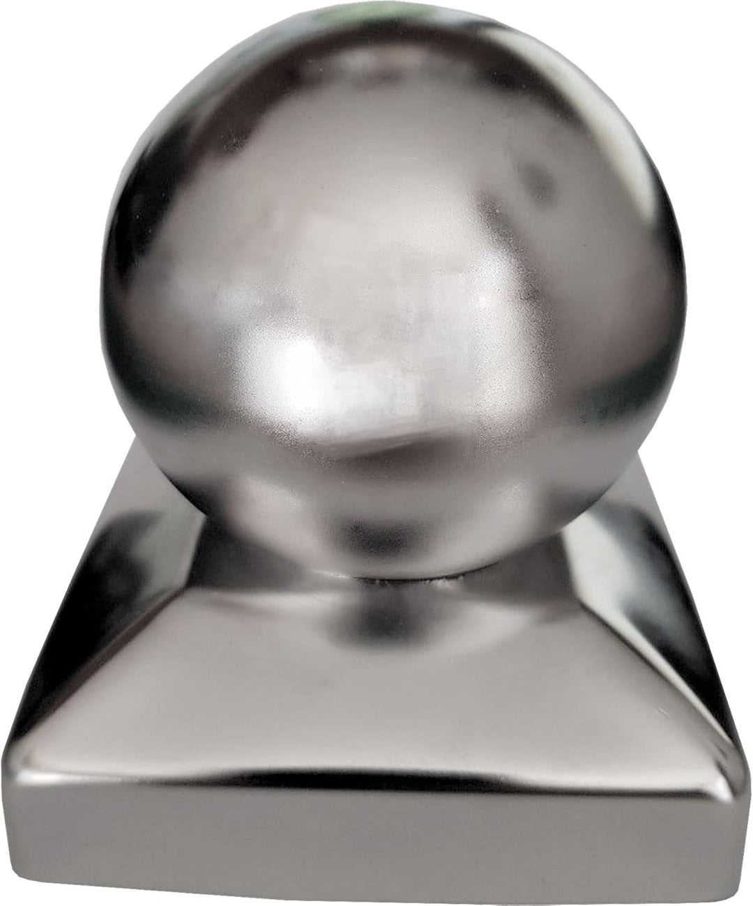 9 x Pfostenkappe Pyramide mit Kugel Edelstahl poliert für 90er Pfosten Pyramidenform Abdeckkappe Pfo