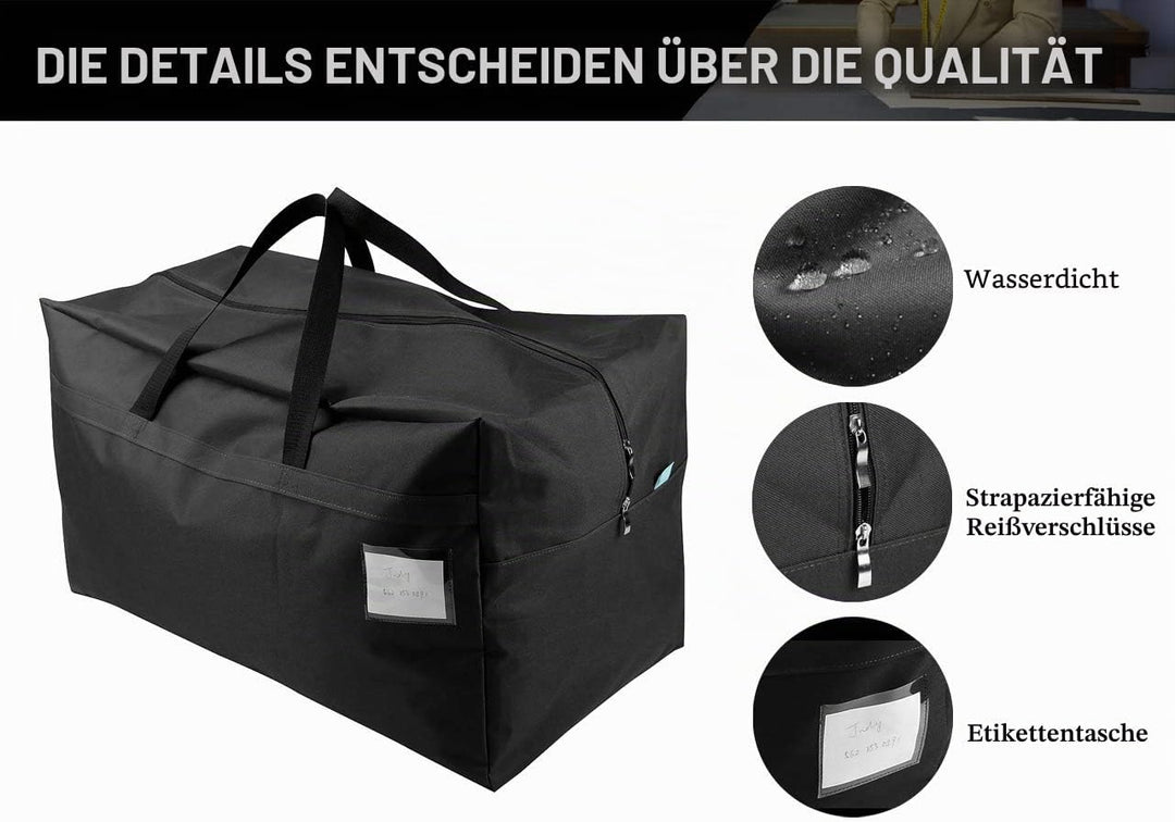 iwill CREATE PRO Jumbo Grösse wasserdicht Aufbewahrungsbeutel für Garage/Dachboden/Regale, 100L Fass