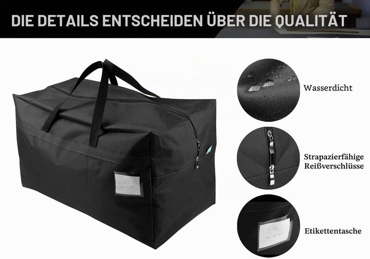 iwill CREATE PRO Jumbo Grösse wasserdicht Aufbewahrungsbeutel für Garage/Dachboden/Regale, 100L Fass