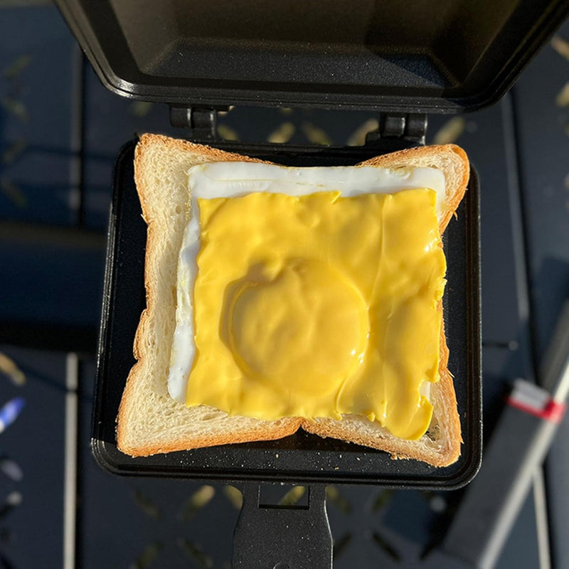 Camping Toastie Maker Toasted Sandwish Maker Herd Toasted Maker Backform mit Griffen Doppelseitige G