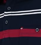 Soltice Poloshirts Herren Kurzarm, Gestreifte Polohemden mit Brusttasche, Blousonshirts aus Baumwoll