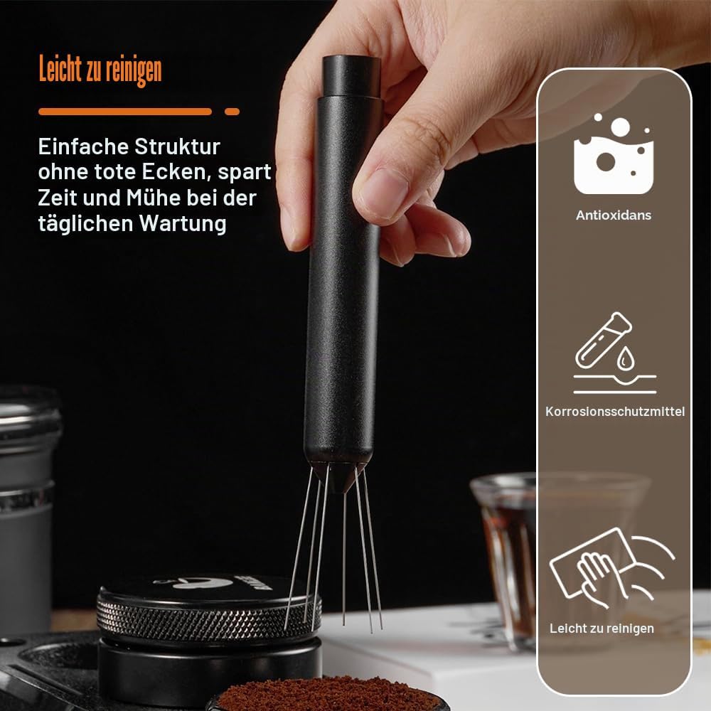 DONGKER Espresso-Verteilungswerkzeug, Teleskopisch Rührwerkzeug für Präzisionsbrühen, 0,4mm Nadeln,