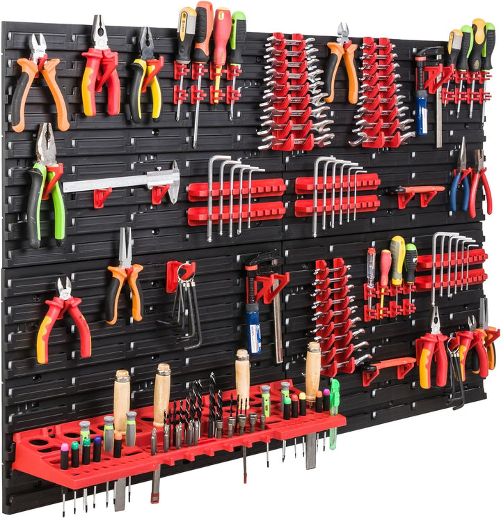 Lagersystem Werkstattregal | 115 x 78 cm | | Wandregal mit Werkzeughalterungen - Wandplatten Extra S
