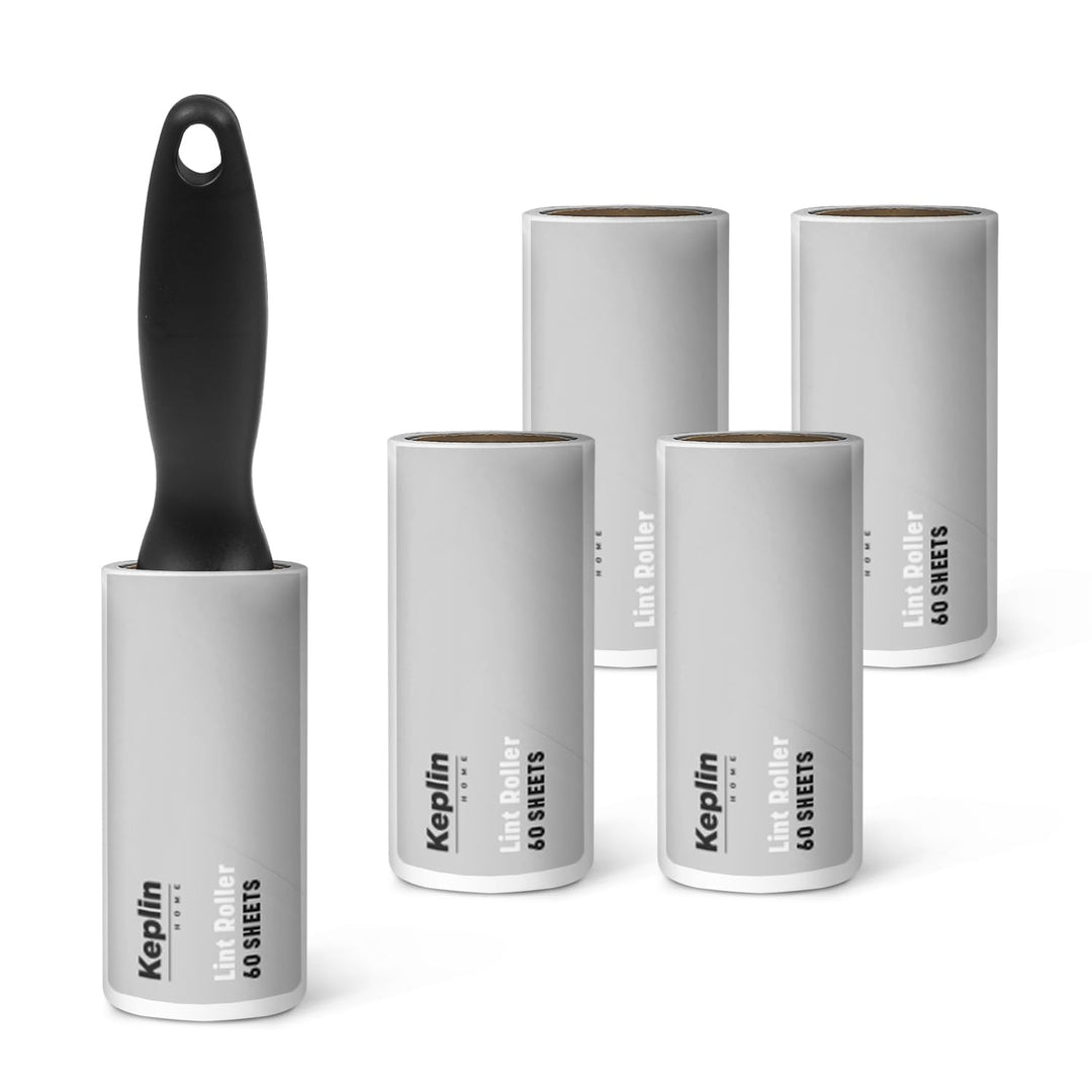 KEPLIN Fusselroller+4 Nachfüllköpfe entfernen einfach und schnell Tierfell, Haare, Staub und Flusen