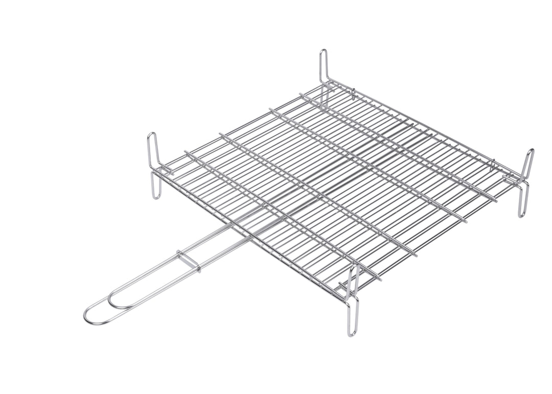 Sauvic 02685 - Doppelter Grillrost aus 18/8 Edelstahl, 40 x 45 cm, 45x77x15.5 cm