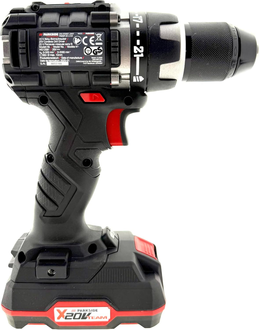 PARKSIDE PERFORMANCE Akku-Bohrschrauber PABSP 20 Li C4, 20V, 60 Nm, 2-Gang, Brushless Motor, inkl. A
