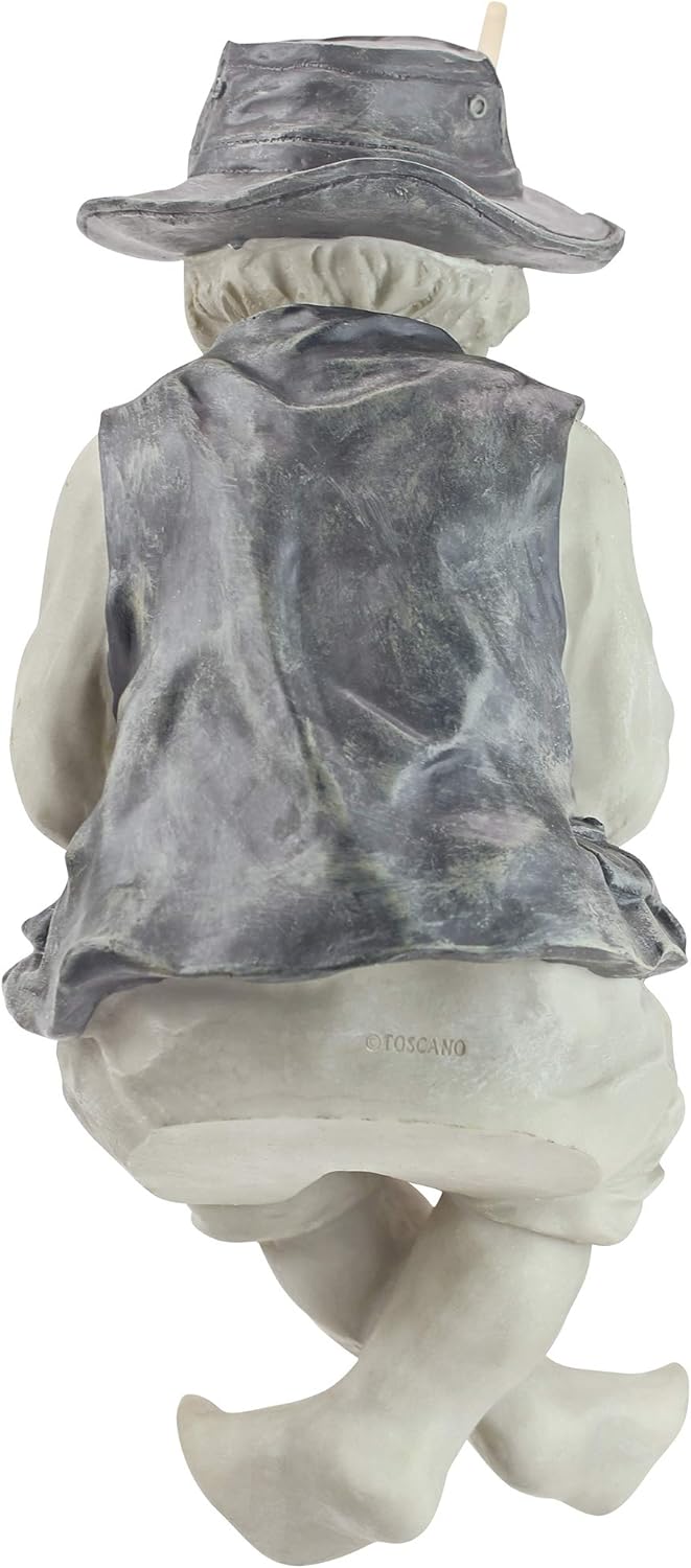Design Toscano Junge Frederic mit Angel Figur, Masse: 38 x 24 x 17 cm, Frederic