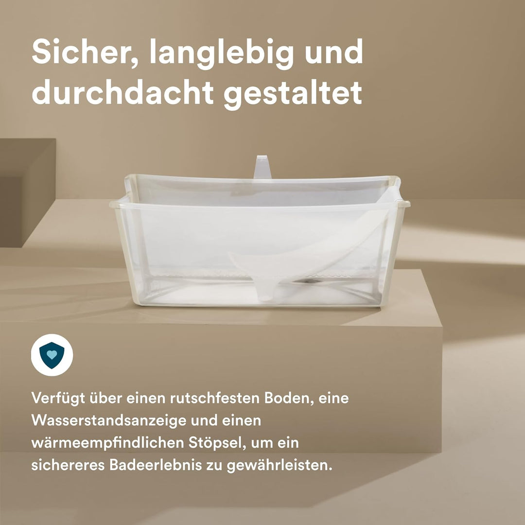 Stokke Flexi Bath (Sandy Beige) mit Newborn Support - Robust & einfach zu verstauen - Bequem für zuh