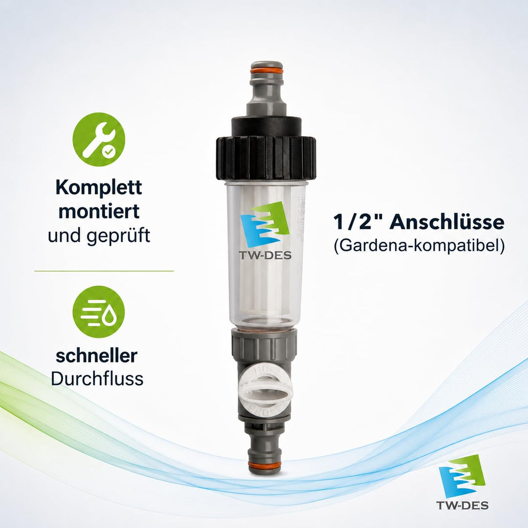 TW-DES Original Befüllfilter "ECONOMY" für Wohnmobil Caravan Wohnwagen Boot