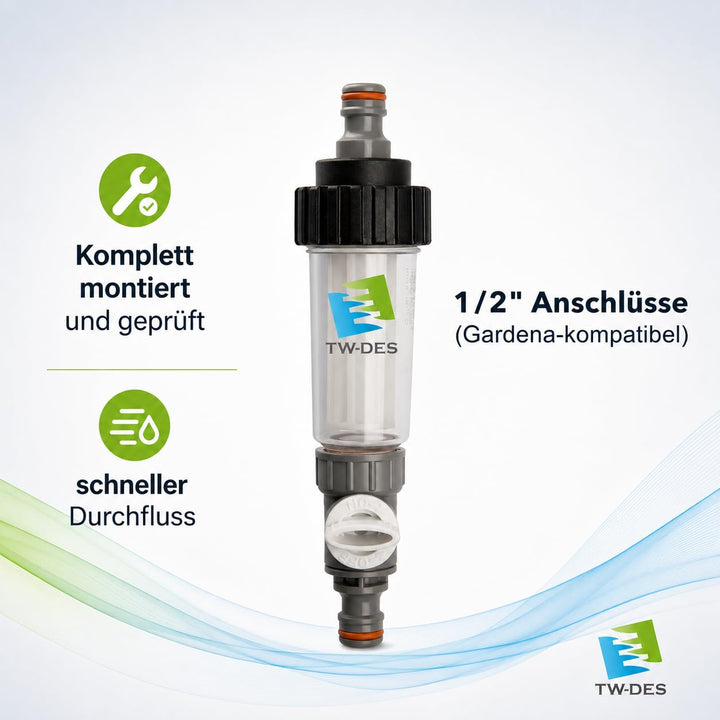 TW-DES Original Befüllfilter "ECONOMY" für Wohnmobil Caravan Wohnwagen Boot