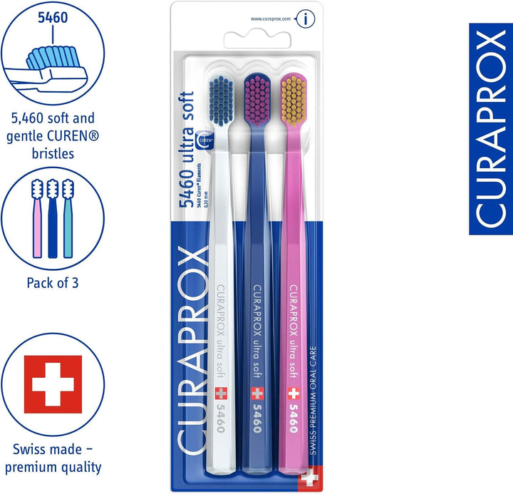 Curaprox CS 5460 Ultraweiche Zahnbürste - Zahn- und Zahnfleischpflege für Erwachsene | Ultraweiche C