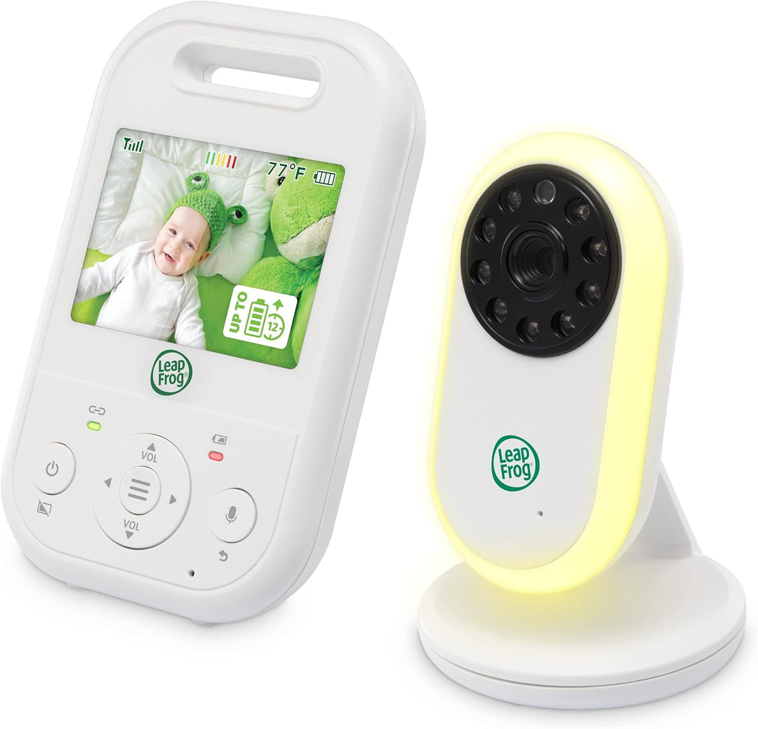 Leap Frog LF2423 Video-Babyphone mit 2,8-Zoll-IPS-Farbbildschirm, 2-fach Zoom, grosse Reichweite, Te