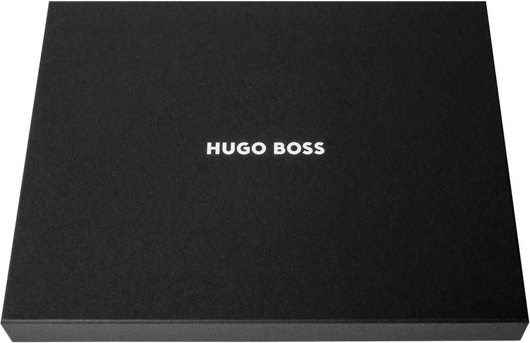 Hugo Boss Konferenzmappe Label A4 aus Kunstleder in der Farbe Schwarz, 31,5 x 25,8 x 4,4 cm, HTA209A