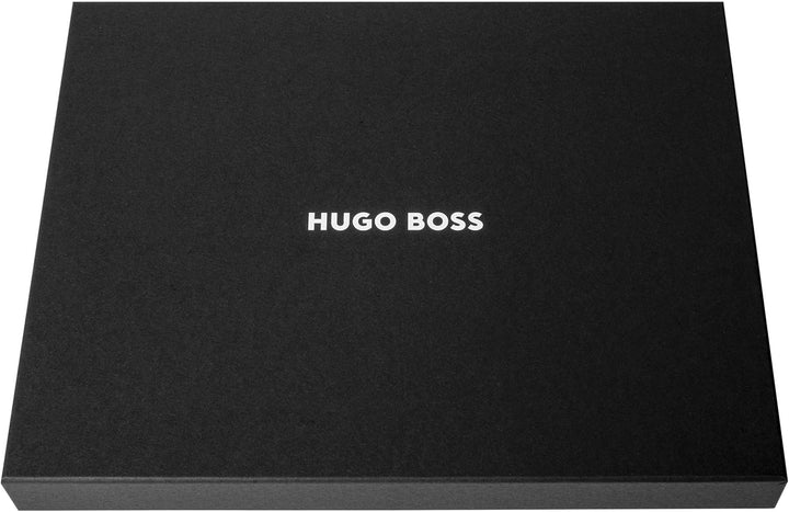 Hugo Boss Konferenzmappe Label A4 aus Kunstleder in der Farbe Schwarz, 31,5 x 25,8 x 4,4 cm, HTA209A