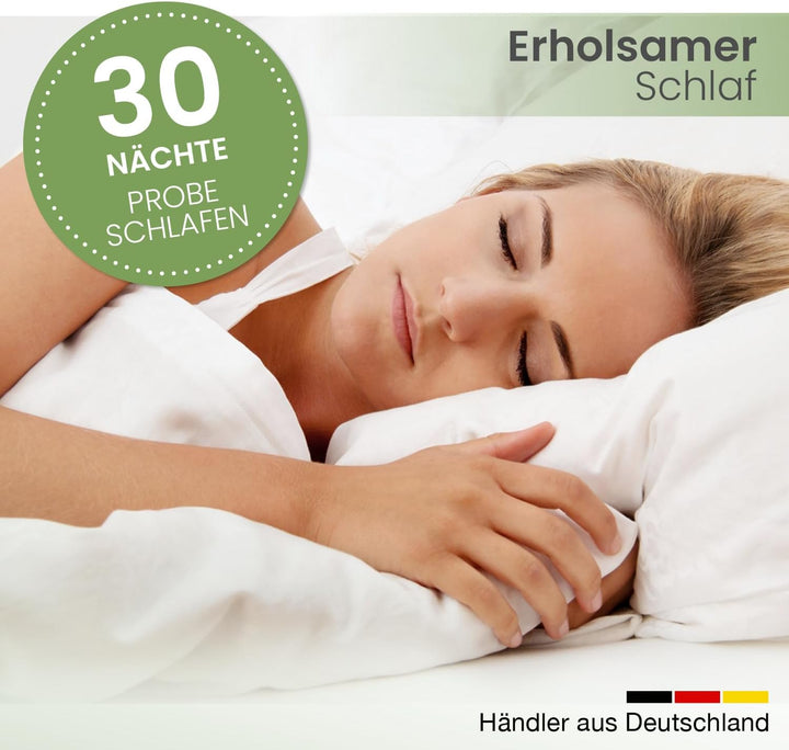 ELONEO Schlaf Topper Reise-Set 3 teilig: Visko-Matratzenauflage, Visko-Kopfkissen, hochwertige Trans