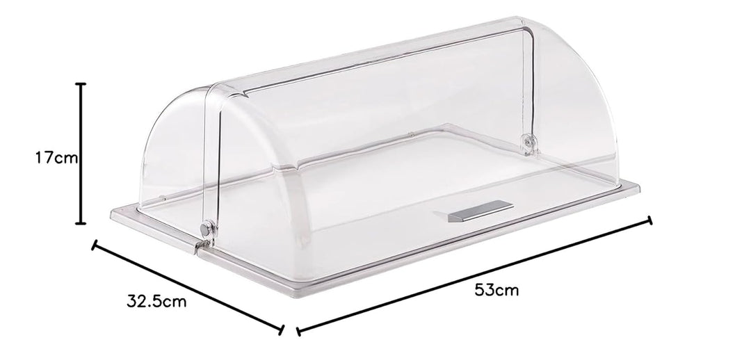 APS 11018 GN 1/1 Transparente Roll-Top Abdeckung weiss 170(H)x 325(W)x 530(L)mm
