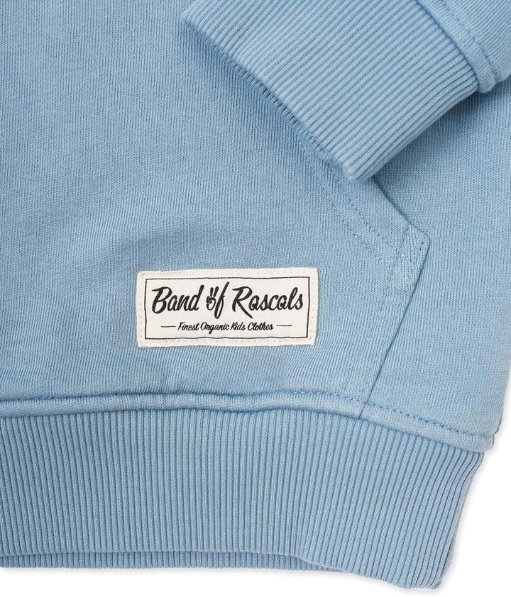 Band of Rascals Kinder Kapuzenpullover Plain aus Bio-Baumwolle 98-104 Aegean-blue, 98-104 Aegean-blu