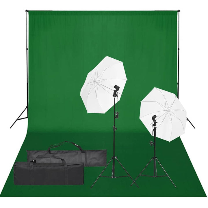 Fotostudio-Set mit Beleuchtung und Hintergrund für professionelle Produktfotografie, Heimstudio, Vlo