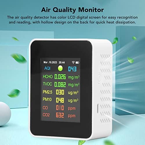 9 in 1 WiFi Luftqualitätsmonitor PM2.5, PM10, HCHO, Organische Schadstoffe, CO, CO2, Temperatur- und
