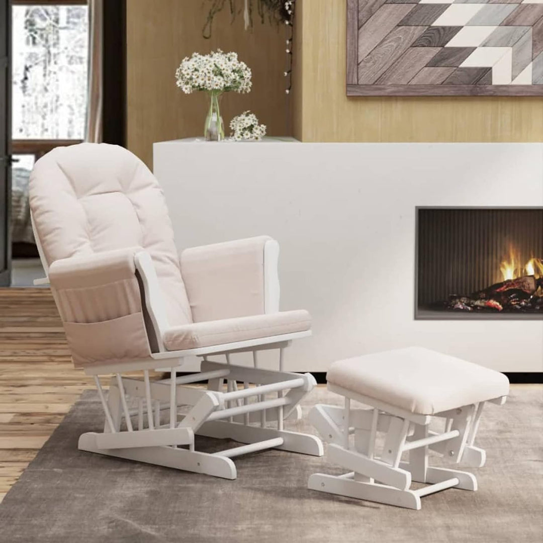 Tidyard Schaukelsessel mit Hocker Relaxsessel Schaukelstuhl Relaxstuhl Schwingsessel Sessel Stuhl St
