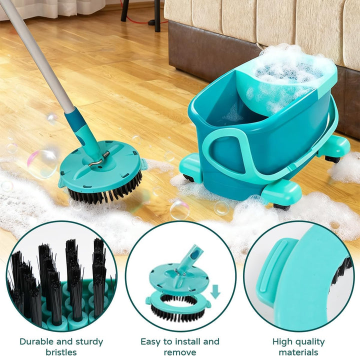 Rotating Schrubber Ersatzkopf kompatibel mit Leifheit Clean Twist Disc Mop Ergo 15.6 cm Runde Wischm