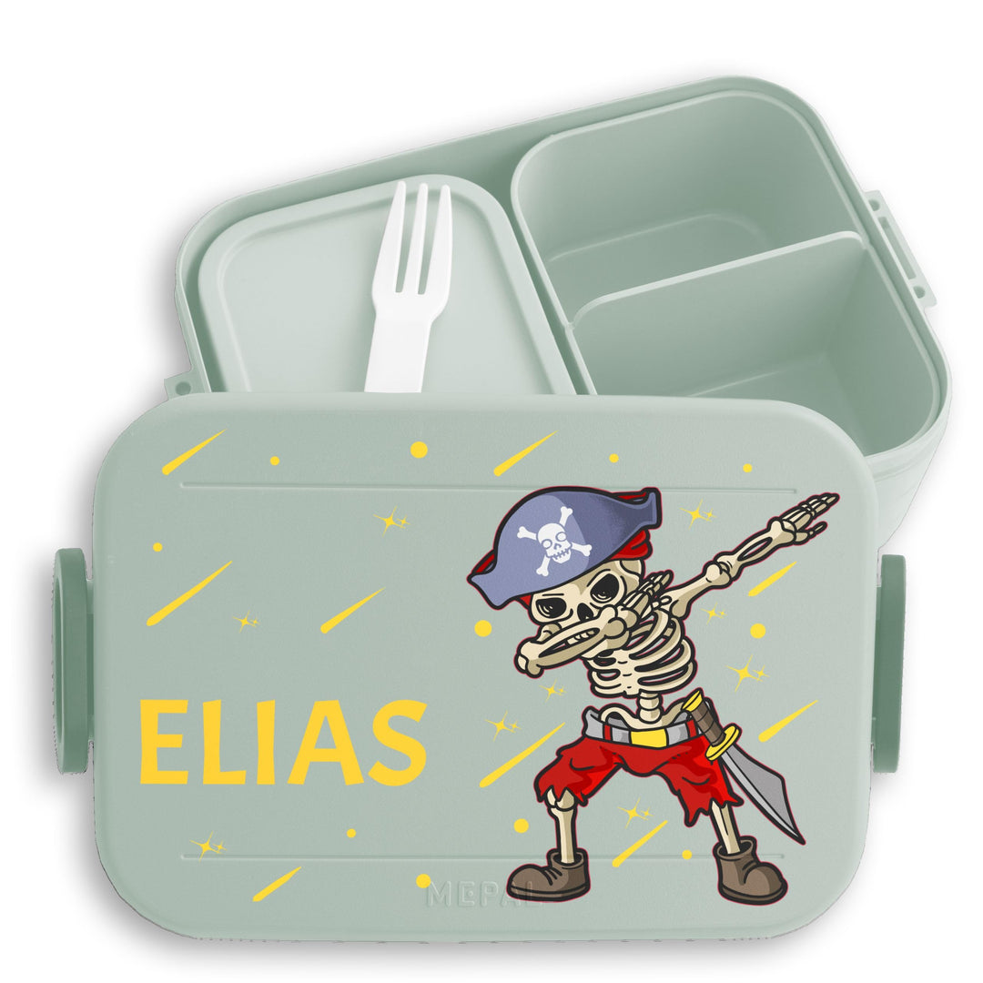Bento Box Midi Lunchbox für Mepal Bentobox - Pirat - Piraten Brotdose Kinder | Dab Piraten Skelett D