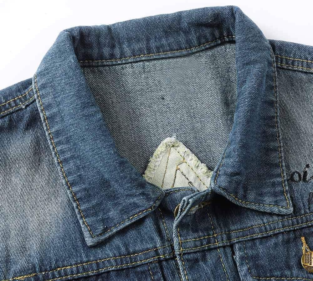 YOUTHUP Weste Herren Denim Weste Casual Zerrissen Jeansweste Outdoor Vintage Freizeitweste Ärmellose