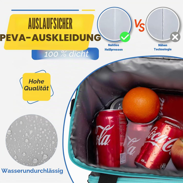 INSMEER Kühltasche 40L/60 Dosen Kühltaschen Grosse, Weiche Kühltasche Faltbar/Auslaufsicher, mit Fla